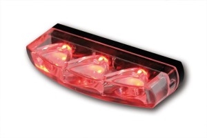 Lampa tylna LED Crystal czarna z czerwoną soczewką ECE Taillight