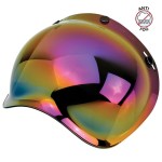 Tęczowa szybka bańka Biltwell Bubble shield anti-fog rainbow tęczowa szybka wypukła do kasków rozlane paliwo