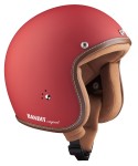 KASK OTWARTY BANDIT JET CZERWONY MAT KASK MOTOCYKLOWY ORZESZAK BOBBER HARLEY CAFE RACER SCRAMBLER JETHELM PREMIUM MATT RED