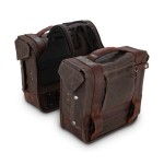 Torby Burly Brand Voyager throwover saddlebags dark oak uniwersalne sakwy boczne motocyklowe vintage