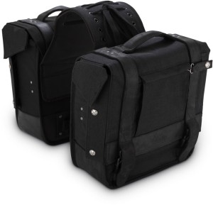 Sakwy boczne Burly Brand Voyager throwover saddlebags black uniwersalne sakwy na motocykl