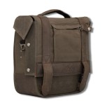 Torba boczna Burly Brand Voyager saddlebag Dark Oak canvas brązowa tekstylna torba boczna na motocykl vintage style