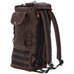 Burly Brand Voyager Dark Oak Sissy Bar Backpack PLECAK MOTOCYKLOWY NA WYPRAWY  VINTAGE CUSTOM BOBBER HARLEY CHOPPER