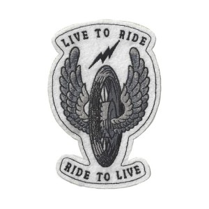NASZYWKA MOTOCYKLOWA LT, WINGED WHEEL MINI PATCH CAFE RACER  