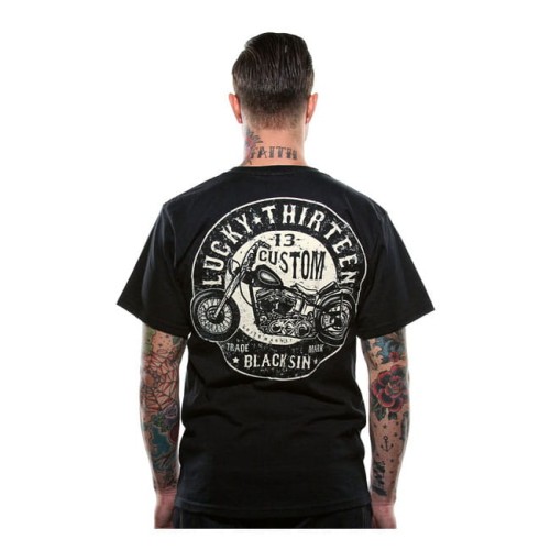 Lucky 13 Black Sin T-shirt black koszulka motocyklowa bobber harley.jpg