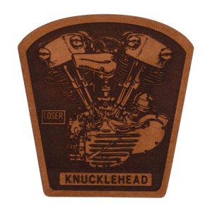 Skórzana naszywka motocyklowa Loser Machine Knucklehead Leather patch Harley Knuckle