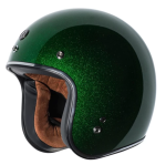  KASK OTWARTY Z HOMOLOGACJĄ ECE TORC HELMETS T-50 LIMECYCLE MEGA FLAKE ZIELONY BROKAT KASK MOTOCYKLOWY