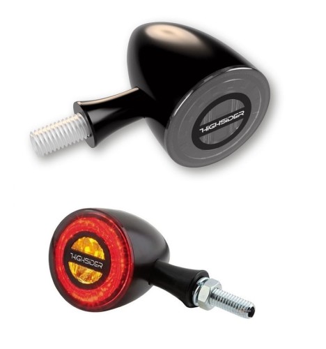 HIGHSIDER ROCKET BULLET LED Rück-, Bremslicht, Blinker  kierunki 3 w 1 lampa tylna, kierunkowskazy, światło stop ledowe kierunkowskazy z homologacją custom harley 2.jpg