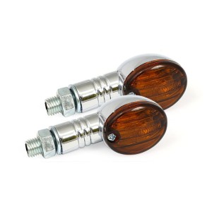 Mini kierunkowskazy motocyklowe Micro-Flash Chrome turn signals