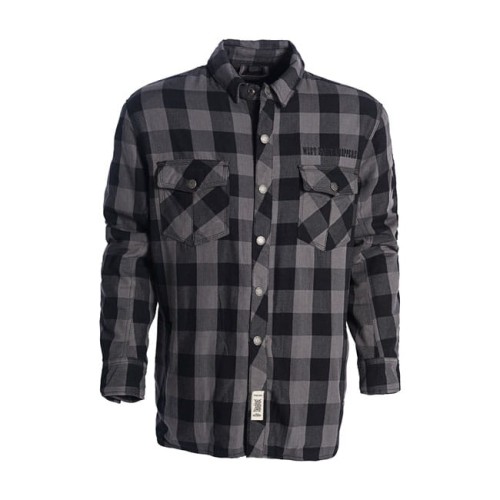 WCC Dominator riding flannel shirt grey black CE appr. 2 MOTOCYKLOWA KOSZULA W KRATĘ SZARO CZARNĄ KOSZULA KEVLAROWA Z OCHRANIACZAMI 3.jpg
