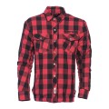 WCC Dominator riding flannel shirt red black CE appr. koszula motocyklowa w kratę z kevlarem i ochraniaczami.jpg