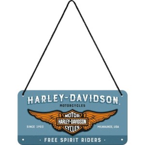 OZDOBNA METALOWA TABLICZKA DO GARAŻU 28023  ZAWIESZKA METALOWA HARLEY DAVIDSON MOTOCYKLE GARAGE 