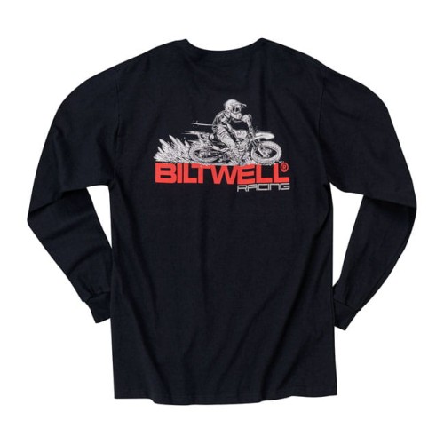 Biltwell Spare Parts longsleeve T-shirt black koszulka motocyklowa na długi rękaw bluza oldschoolowa mega custom.jpg
