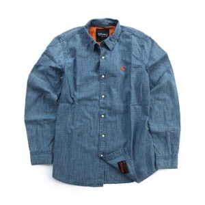 Roeg Bear premium light blue shirt  elegancka jeansowa koszula motocyklowa wyjściowa koszula z kaskiem enduro cafe racer