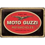 METALOWA TABLICZKA PREZENT DLA MOTOCYKLISTY DO GARAŻU 22285 Plakat 20x30 Moto Guzzi Logo Motor