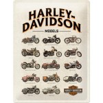 DUŻA METALOWA TABLICZKA PREZENT DLA MOTOCYKLISTY DO GARAŻU 23233 Plakat 30x40 Harley-Davidson Chart