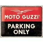 DUŻA METALOWA TABLICZKA PREZENT DLA MOTOCYKLISTY DO GARAŻ 23261 Plakat 30x40 Moto Guzzi Parking On