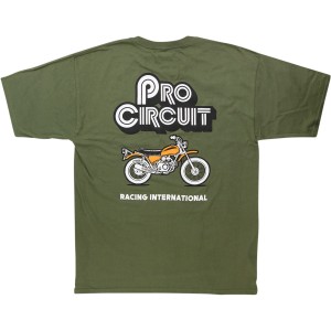 Pro Circuit Tee Oit bike zielona koszulka z fajna grafiką na plecach