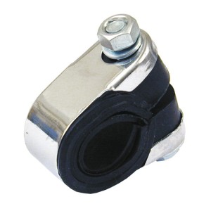 Uchwyt obejma na kierownicę , mocowanie do liczników - chrom