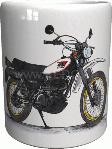 kubek z motocyklem yamaha XT500 1980'.gif