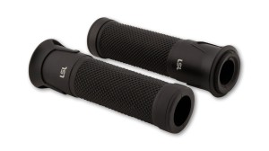 LSL CZARNE MANETKI MOTOCYKLOWE Z OTWIERANĄ KOŃCÓWKĄ GUMOWE MANETKI Z ALUMINIUM CAFE RACER STREETFIGHTER CZĘŚCI