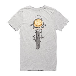 Koszulka Deus Ex Machina Frontal Matchless Grey koszulka motocyklowa ze świętną grafiką motocyklową cafe racer 