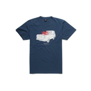 Koszulka Deus ex Machina Carby pickup The A100 stylowa koszulka motocyklowa ze świętną grafiką motocyklową koszulka z motocyklem prezent 