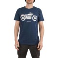 Deus Ex Machina The KR S S T-Shirt  Navy granatowa koszulka motocyklowa z motocyklem.jpg