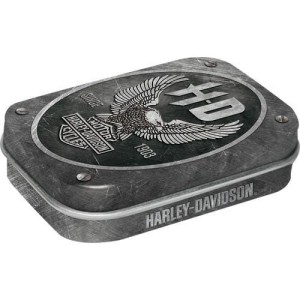 Mint Box Harley Davidson Metal Eagle Motorcycle miętówki w motocyklowym pudełku  metalowa puszka z miętówkami w środku prezent dla motocyklisty 