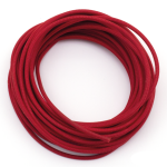 Przewód czerwony 9m do instalacji elektrycznej w bawełnianym oplocie Cotton covered wire