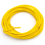 Przewód żółty 9m do instalacji elektrycznej w bawełnianym oplocie Cotton covered wire