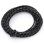 Przewód czarno/biały 9m do instalacji elektrycznej w bawełnianym oplocie Cotton covered wire