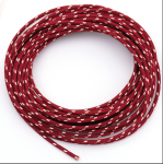 Przewód czerwono-biały 9m do instalacji elektrycznej w bawełnianym oplocie Cotton covered wire