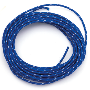 Przewód niebiesko-biały 9m do instalacji elektrycznej w bawełnianym oplocie Cotton covered wire