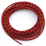 Przewód czerwono-żółty 9m do instalacji elektrycznej w bawełnianym oplocie Cotton covered wire