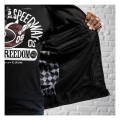 Holy Freedom Prison jacket black off white STYLOWA TEKSTYLNA KURTKA MOTOCYKLOWA Z RĘKAWOAMI W PASKI BOBBER CHOPPER HARLEY JACKET KURTKA SCRAMBLER VINTAGE CUSTOM GARAGE OLDSCHOOLOWA KURTKA NA MOTOR 8.jpg