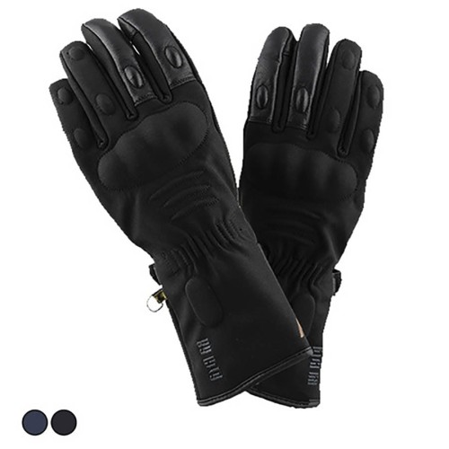 By City Comfort II gloves black STYLOWE MOTOCYKLOWE RĘKAWICE NA WYPAWĘ WODOODPORNE RĘKAWICE Z WYSOKIM MANKIETEM CAFE RACER SCRAMBLER 1.jpg