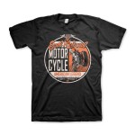 Evel Knievel Flag T-shirt black stylowa koszulka motocyklowa na którki rękaww granatowa koszulka 