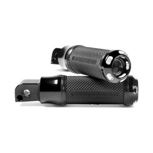 Podnóżki motocyklowe Performance Machine, Apex rider footpegs. Black CC