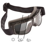 PiWear® Nevada DCL fotochromatyczne gogle motocyklowe dla osób noszących okulary korekcyjne cafe racer klasyczne motocykle bobber harley 