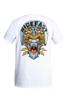 Koszulka motocyklowa ze świetną grafiką na plecach John Doe T-Shirt Lion White biały t-shirt oldscholowa grafika custom harley bobber chopper