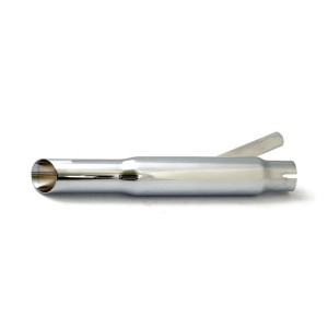 Shorty slash cut universal muffler 16" long chrome uniwersalny tłumik motocyklowy chrom cafe racer bobber 