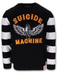 13 1/2 Outlaw Suicide Machine Sweater motocyklowy sweter w biało-czarne paski  13 1/2 Outlaw Suicide Machine Sweater chopper harley custom