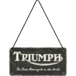 OZDOBNA METALOWA TABLICZKA DO GARAŻU 28052 ZAWIESZKA TRIUMPH LOGO VINTAGE TRIUMPH