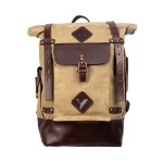 Plecak By City Oasis bag beige stylowy plecak motocyklowe retro vintage style skóra cafe raceer plecak