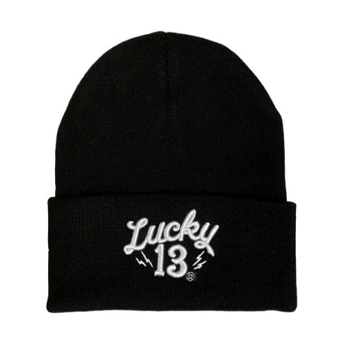 Lucky 13 Shocker beanie black.jpg