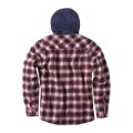 WCC Sherpa lined flannel jacket navy red ocieplana koszula flanelowa z kapturem garaż koszula do pracy do chodzenia na co dzień 3.jpg