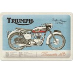 METALOWA TABLICZKA PREZENT DLA MOTOCYKLISTY DO GARAŻU Plakat 20x30 Triumph Bonneville