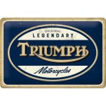 METALOWA TABLICZKA PREZENT DLA MOTOCYKLISTY DO GARAŻU Plakat 20x30 Triumph Legendary