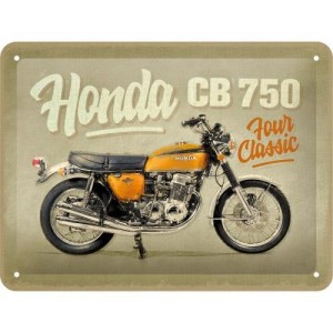 OZDOBNA METALOWA TABLICZKA DO GARAŻU 26270 Plakat 15x20 Honda MC CB750 Four